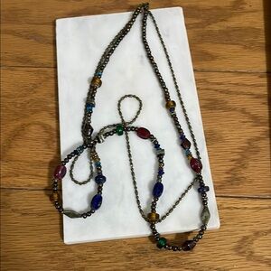 Layered Multicolor Beaded Necklace
